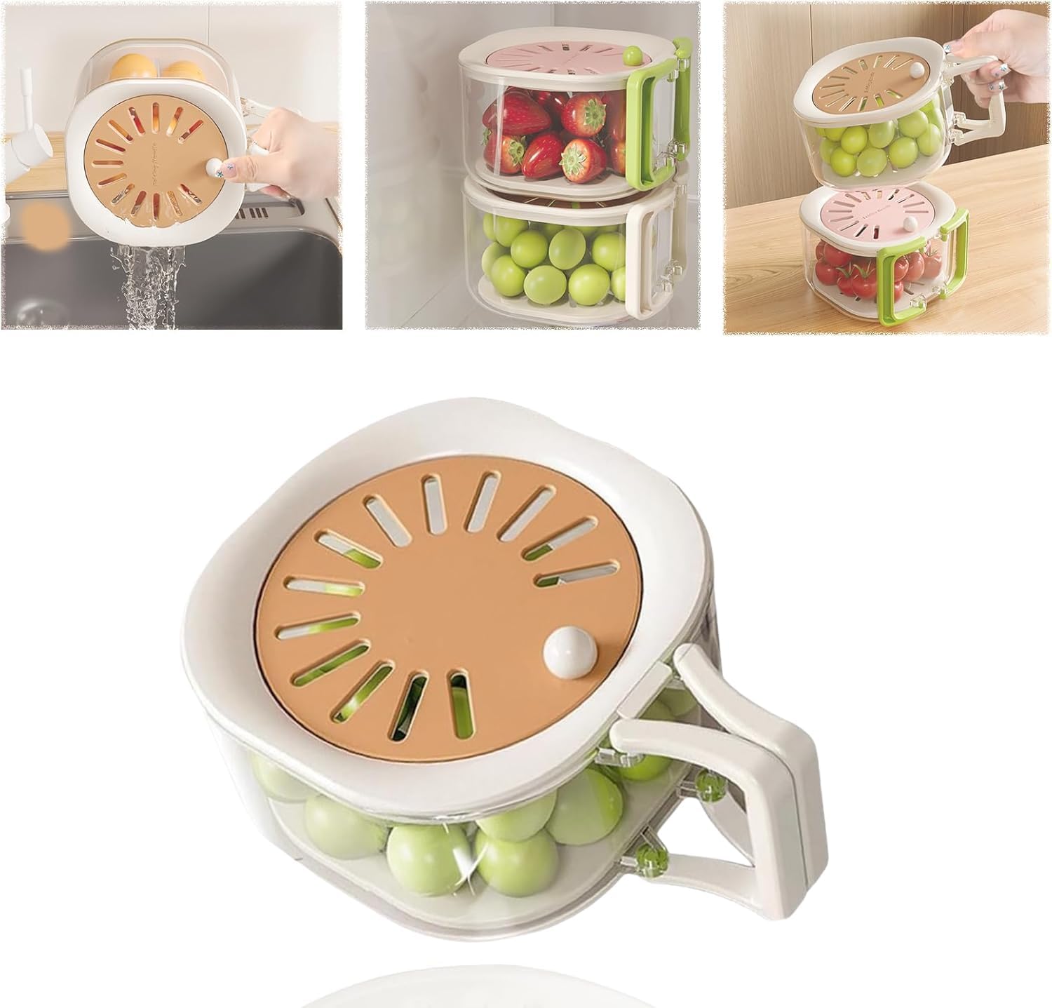 Foldable Handle Fruit Strainer