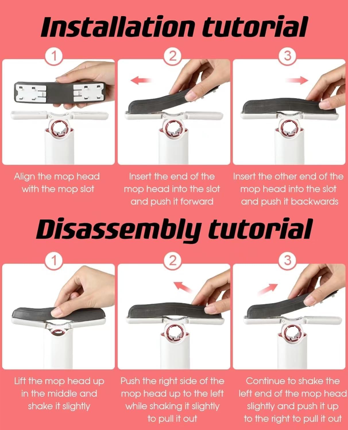 Portable Self-Squeeze Short Mop