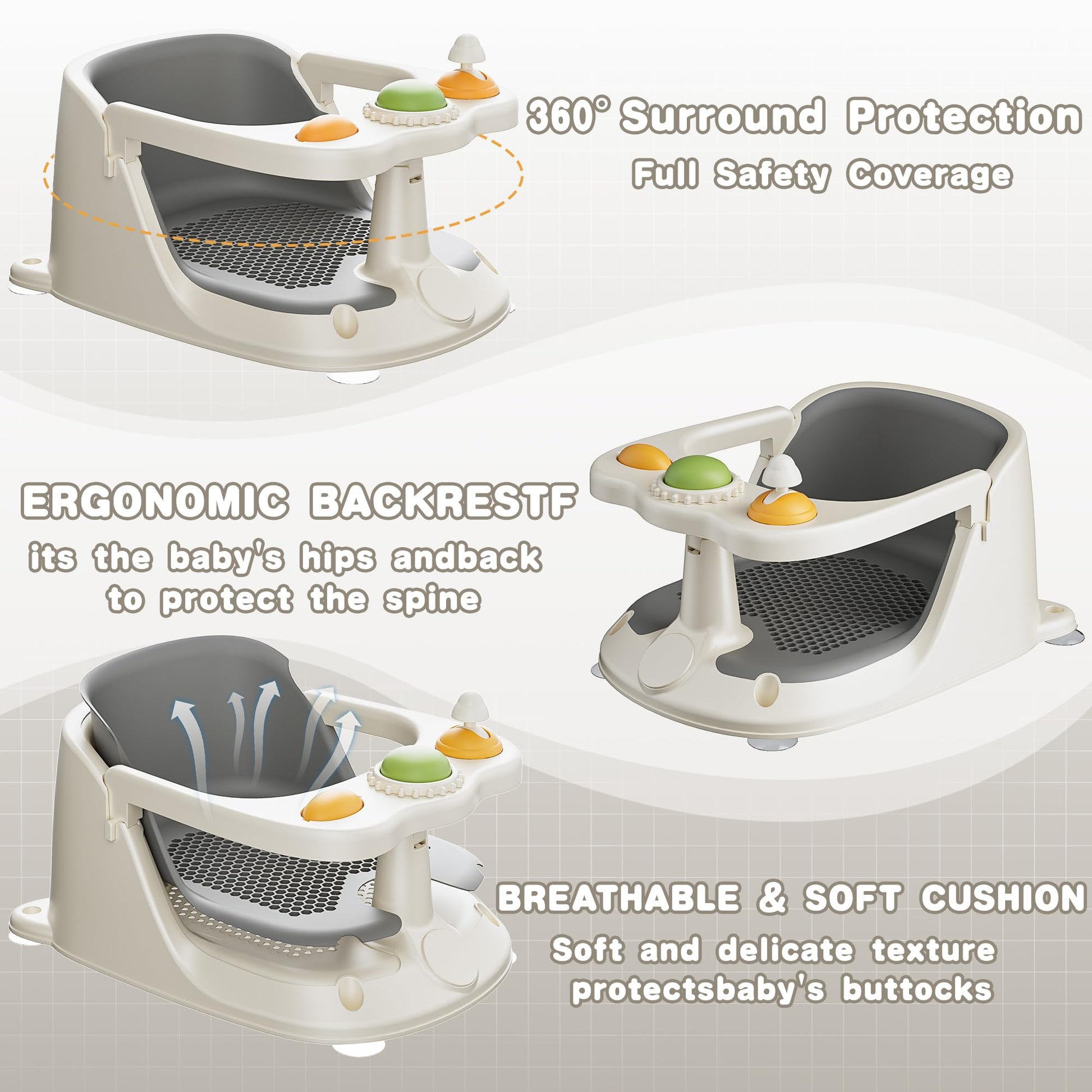 2025 / Baby Bath Seat for Babies 6 Months & Up