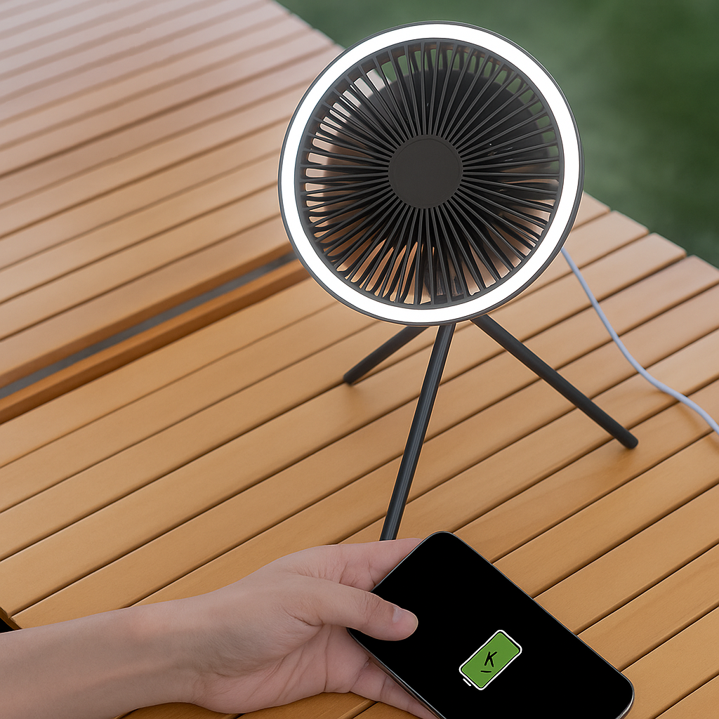 AIRLITE | 2-in-1 Camping Fan with LED