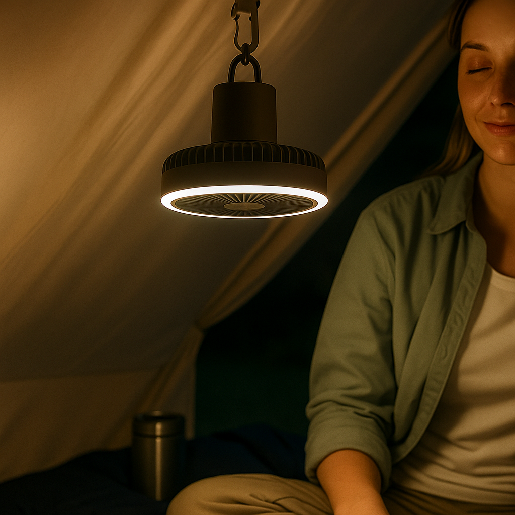 AIRLITE | 2-in-1 Camping Fan with LED