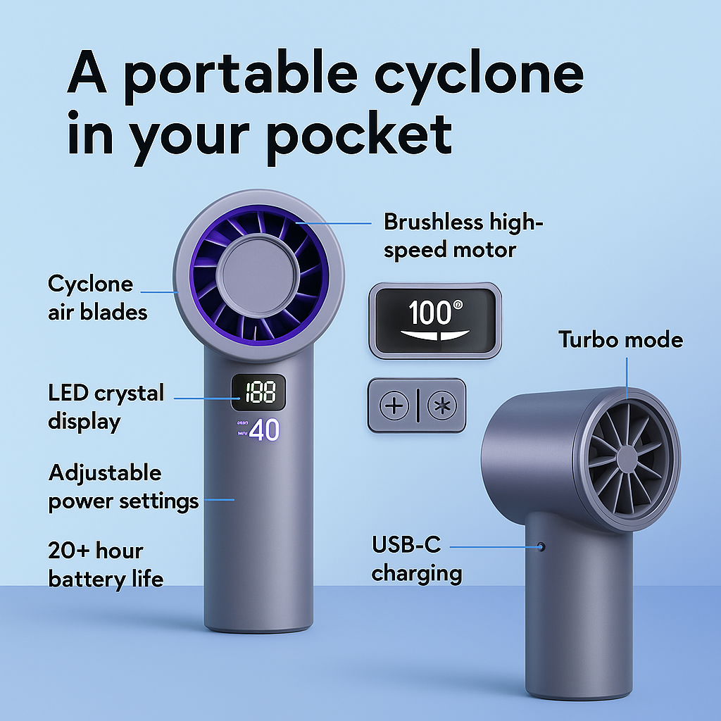 VENTIGO | Smart Cooling Handheld Fan