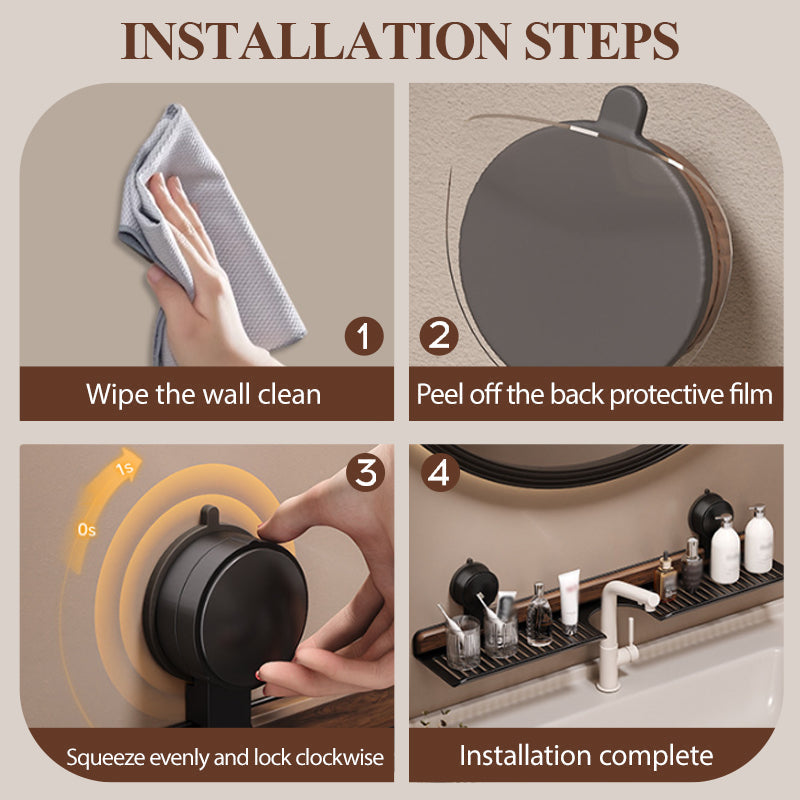 Bathroom & Kitchen Suction Cup Sink Shelf